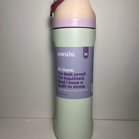 Owala 24oz Free Sip New Coastal Mist color water bottle - Picture 2 of 10